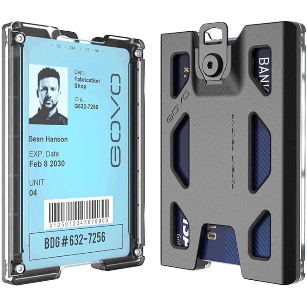 Durable Polycarbonate ID Card Holder Holds